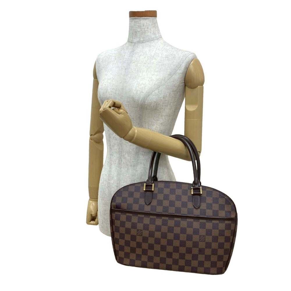 LOUIS VUITTON Authentic Brown Damier Leather Boston Bag - Picture 2 of 10